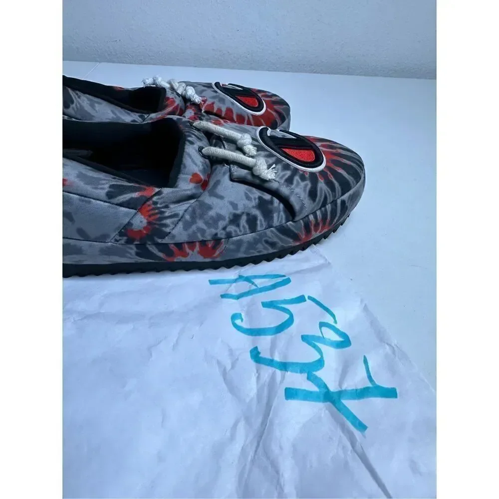 Men's Champion University Slippers 'Tie Dye Black Scarlet' CP101331M Men’s Sz 9